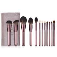 12pcs Priavte Label Makeup Brushes with PU Bags Powder Brushes Makeup